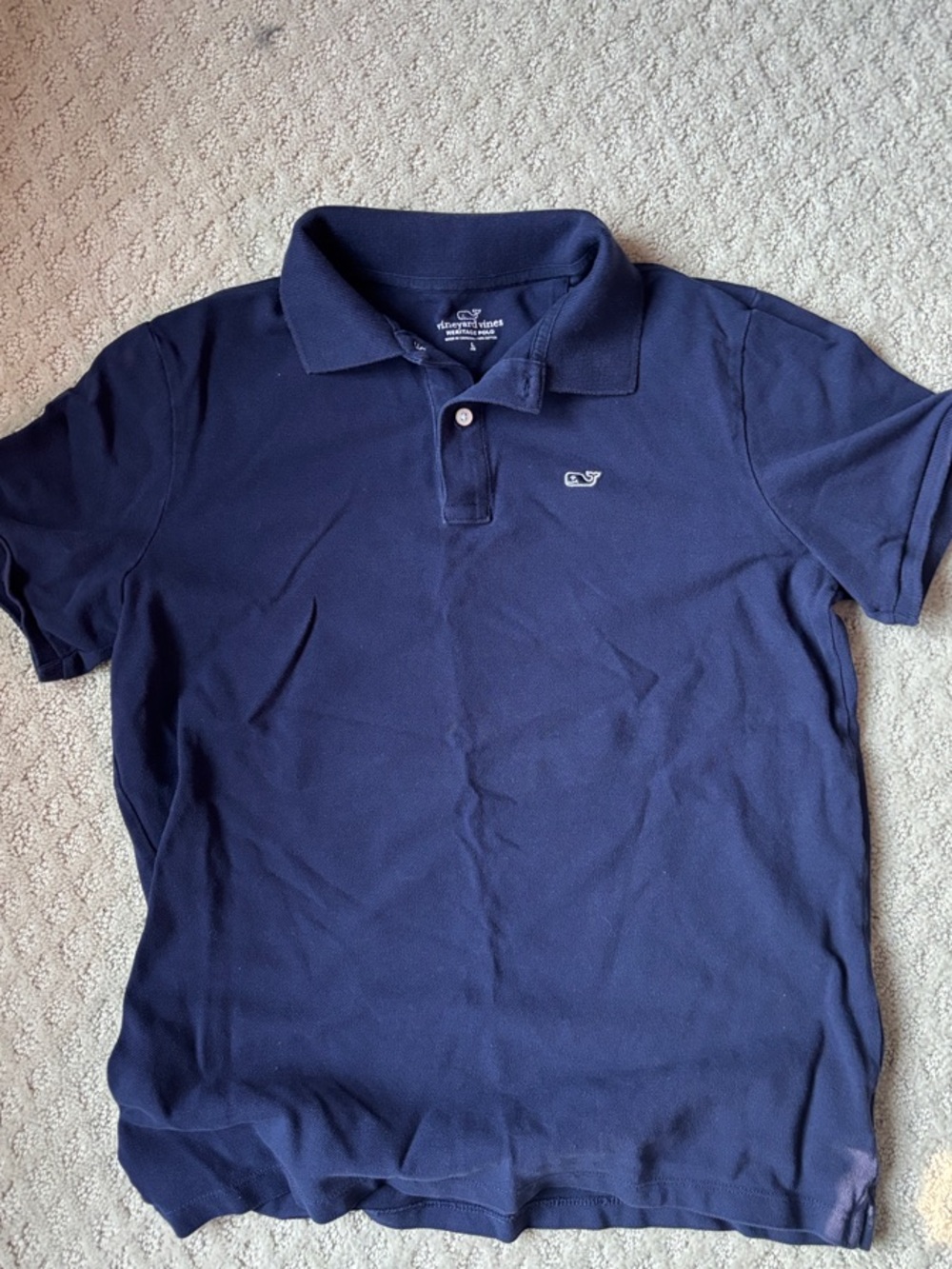 Vineyard Vines Men's Navy Short-Sleeve Polo